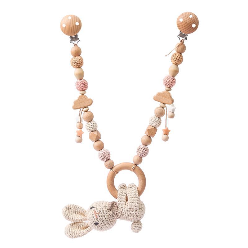 Baby Crib Hanging Bunny Music Car Doll Pendant Nibbling Toy