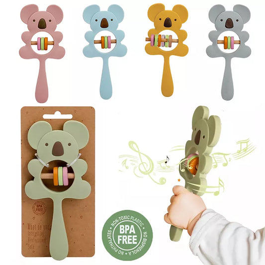 Silicone Teether Rattles BPA Free
