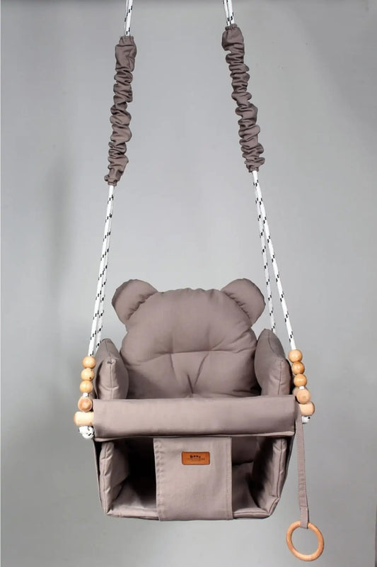 Baby Swing Ceiling Suspended Play Activity Fluffy Swing and Baby Hammock with Safety Belt