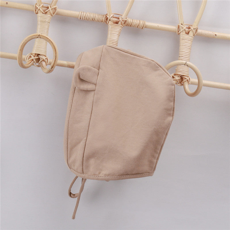 Cotton Cartoon Bear Ears Hooded One-piece Romper Wrapper