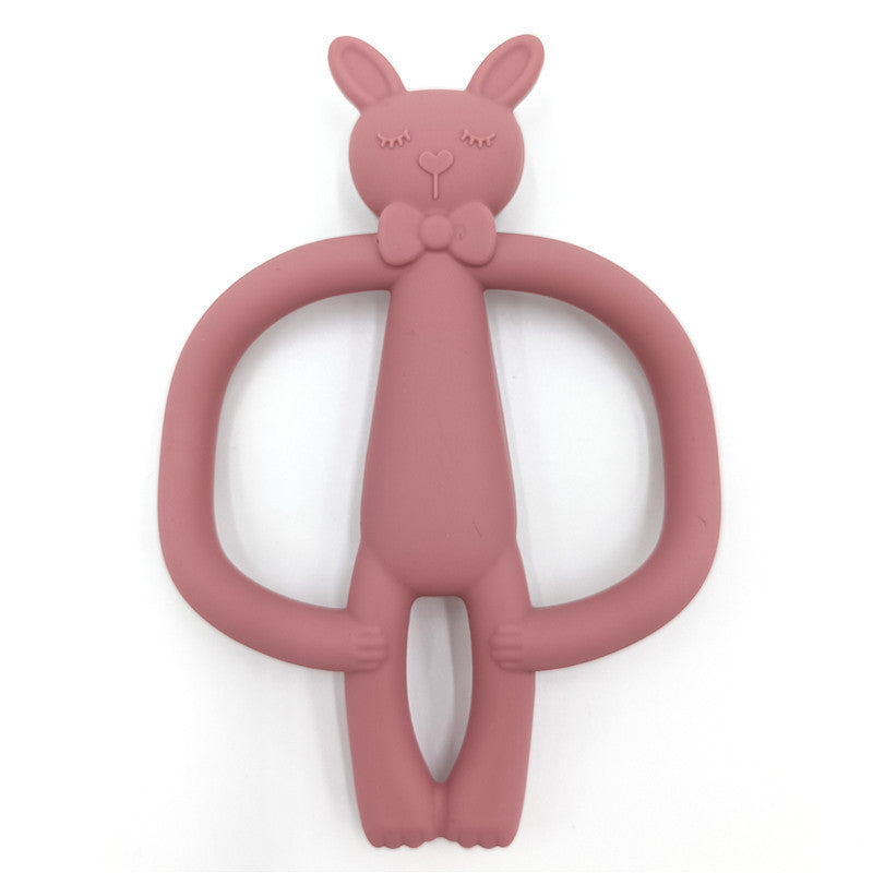 Edible Silicon Baby Teething Stick Prevent Hand Sucking Artifact Bite Glue Cartoon Toy