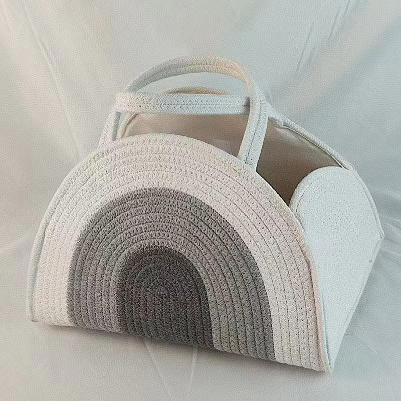Baby Diaper Caddy Organizer, Cotton Rope Diaper Caddy Basket