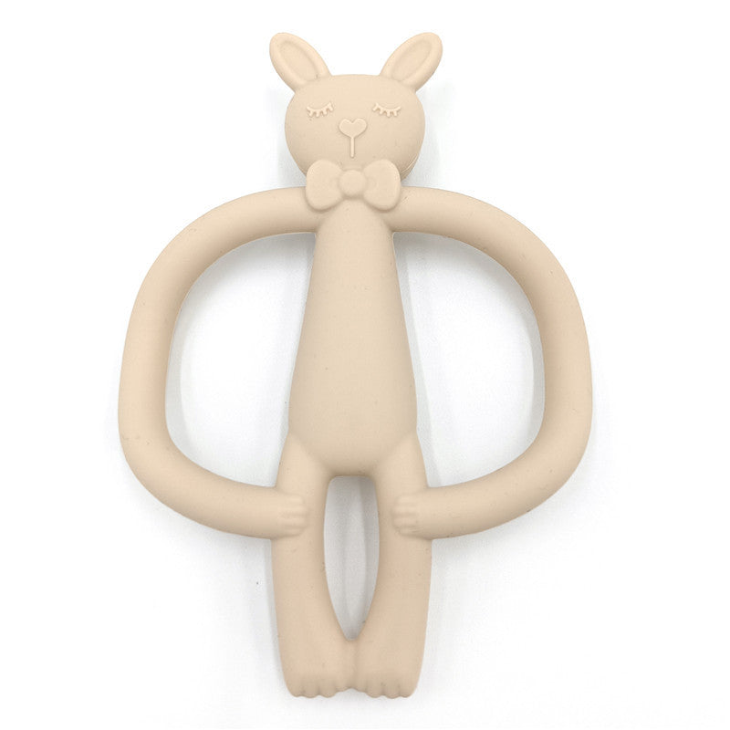 Edible Silicon Baby Teething Stick Prevent Hand Sucking Artifact Bite Glue Cartoon Toy