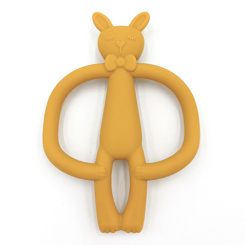 Edible Silicon Baby Teething Stick Prevent Hand Sucking Artifact Bite Glue Cartoon Toy