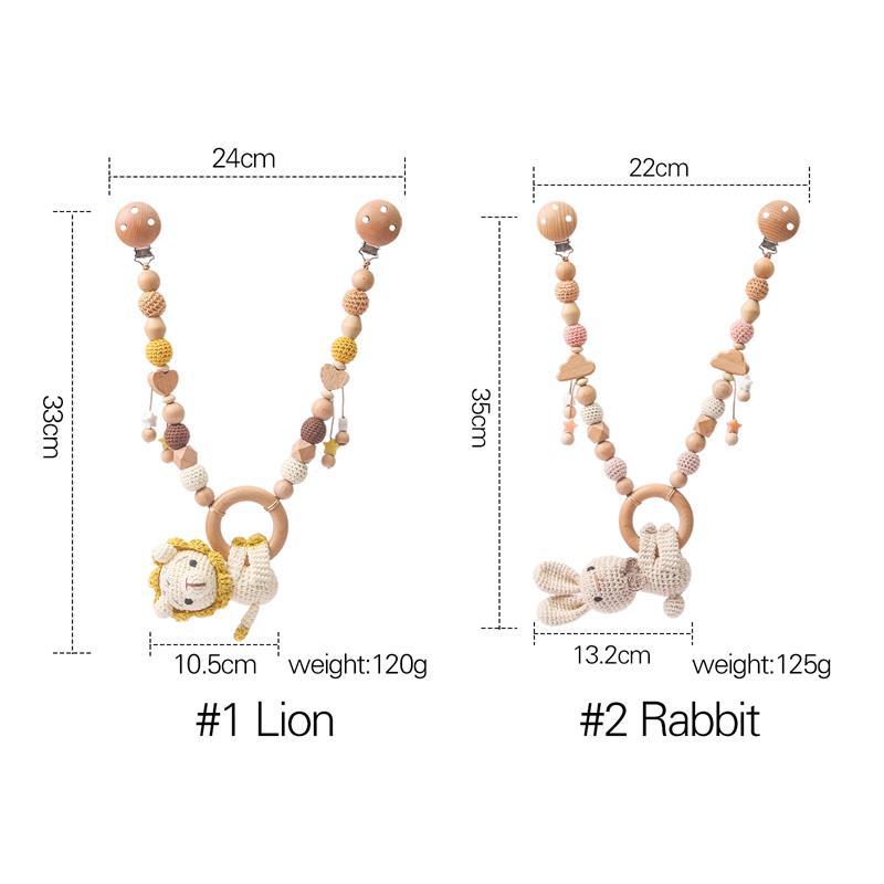 Baby Crib Hanging Bunny Music Car Doll Pendant Nibbling Toy