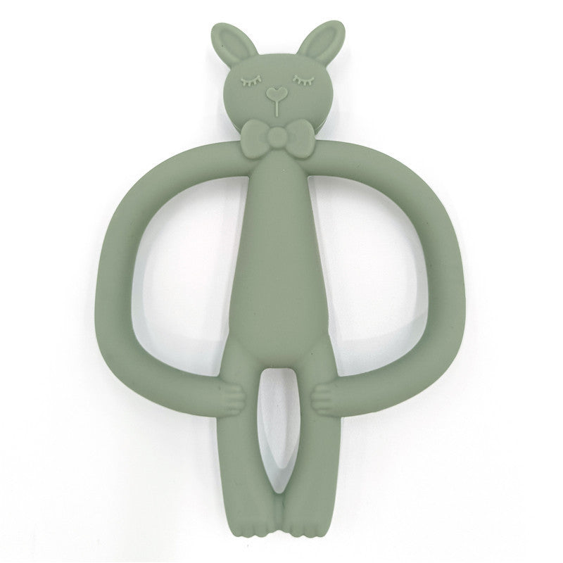 Edible Silicon Baby Teething Stick Prevent Hand Sucking Artifact Bite Glue Cartoon Toy
